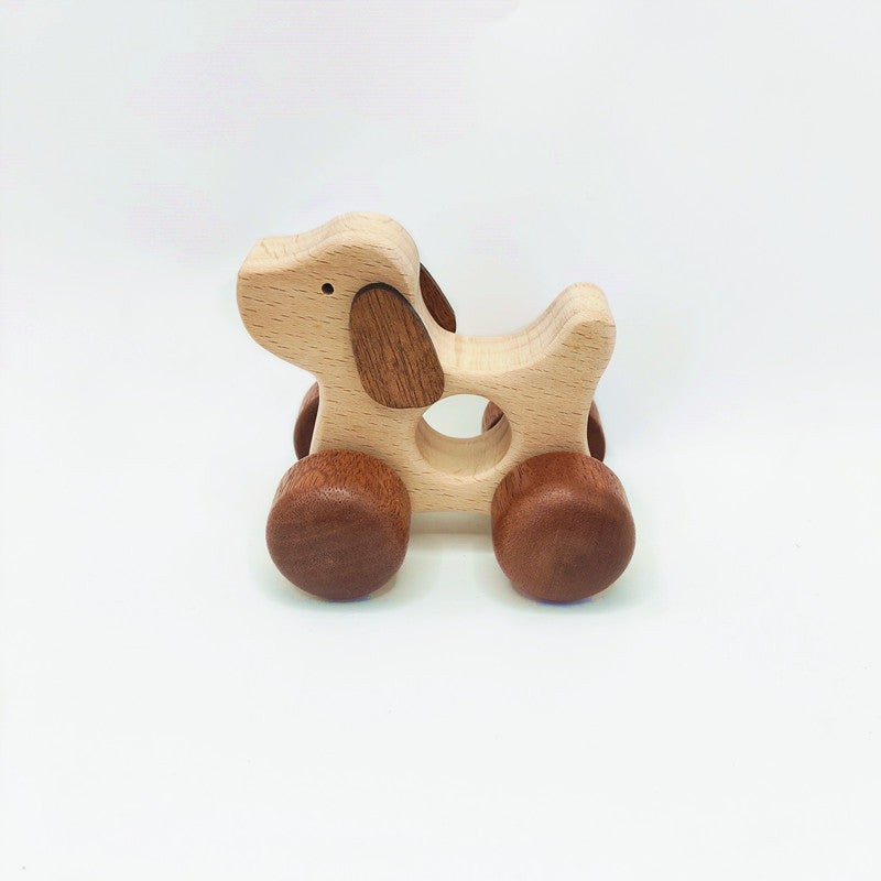Wooden Baby Rattle Teether Toy with Photo Props