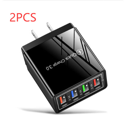 Premium 4-Port USB Wall Charger with Quick Charge 3.0