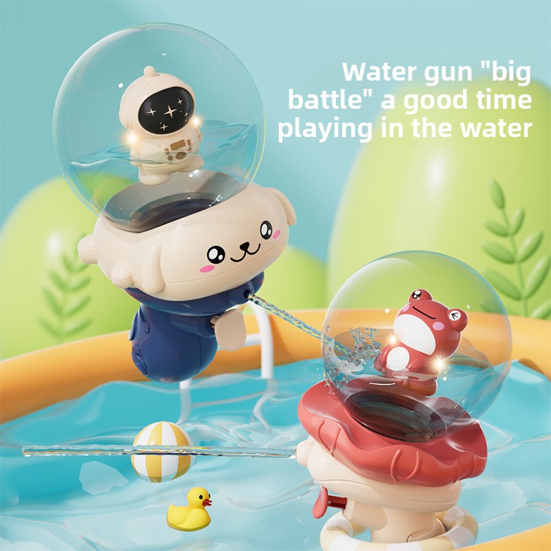Cartoon LED Press Water Gun for Kids