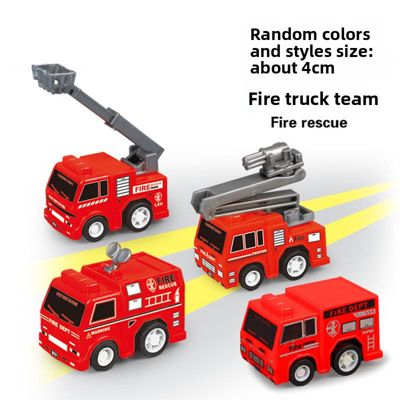 Boxed rebound tin cart children's toys