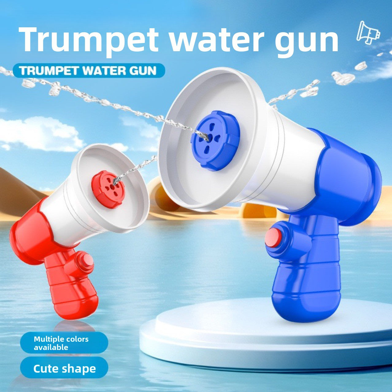 Small horn toy water gun