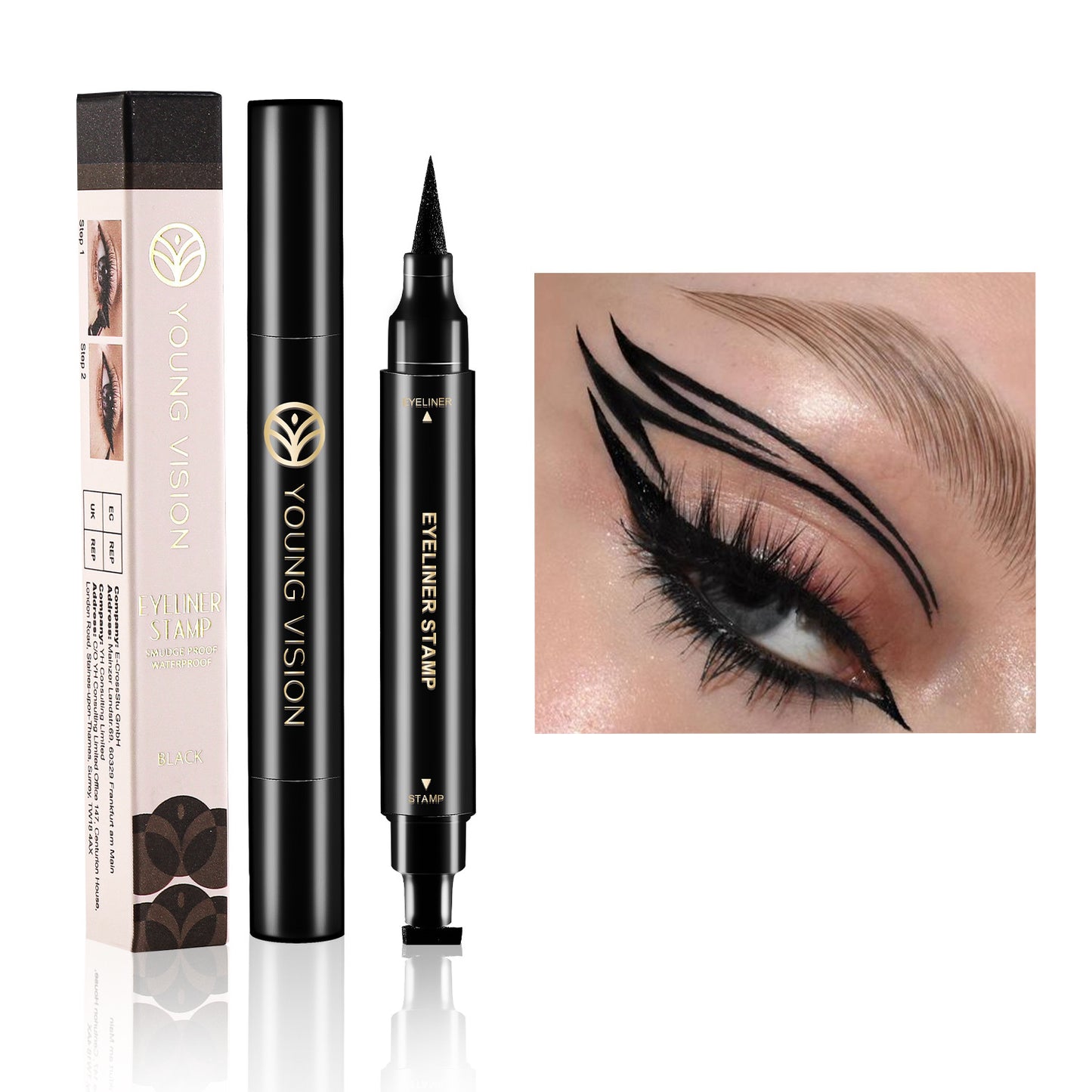 Black & White Dual-Tip Smudge-Proof Eyeliner