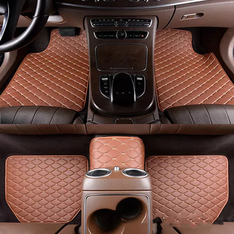 Premium Quilted Leather Universal Car Floor Mat