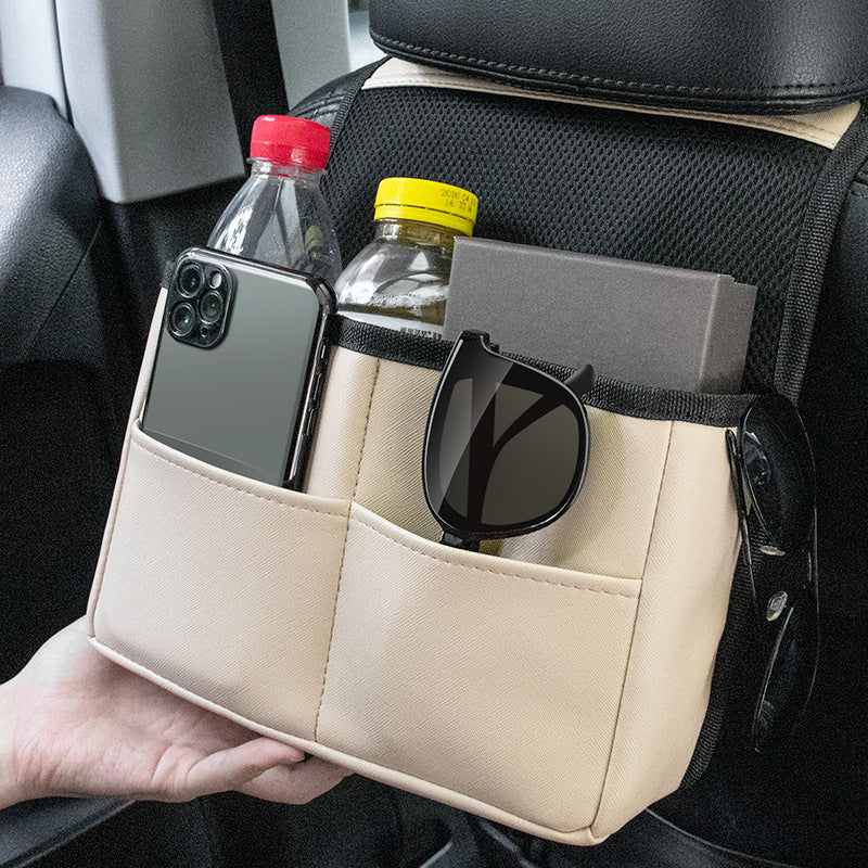 Premium Leather Car Seat Back Organizer