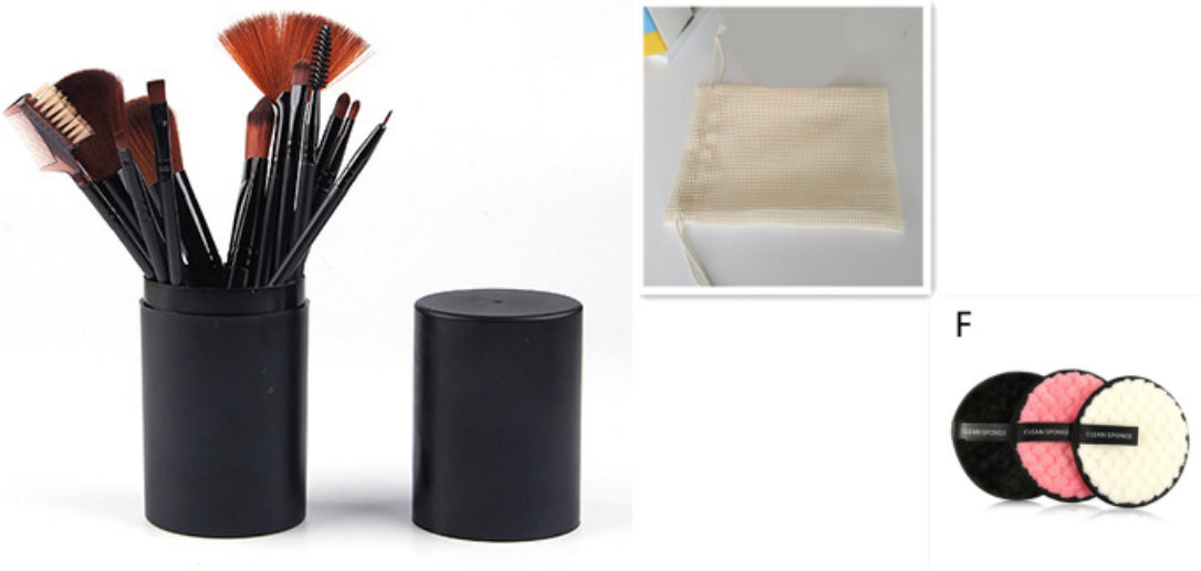 Essential 12-Piece Makeup Brush Collection for Face & Eyes