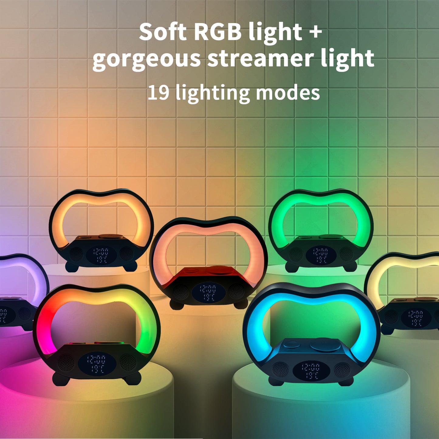 Smart LED Table Lamp with Wireless Charging & Bluetooth Speaker