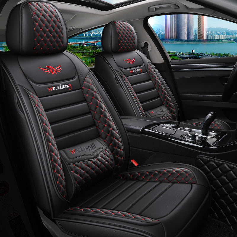 Premium Leather Car Seat Cushion - All Seasons