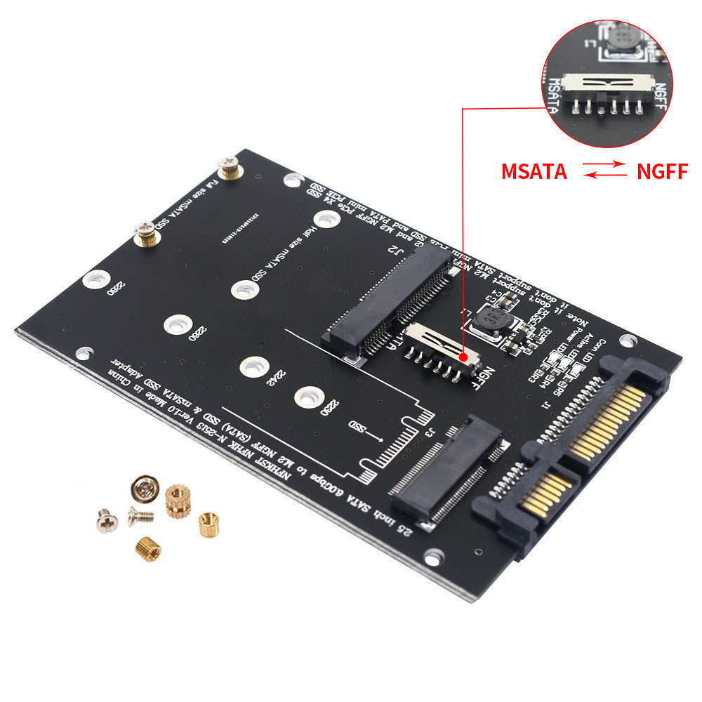 SATA3 to M.2 NGFF / MSATA SSD Conversion Adapter Card