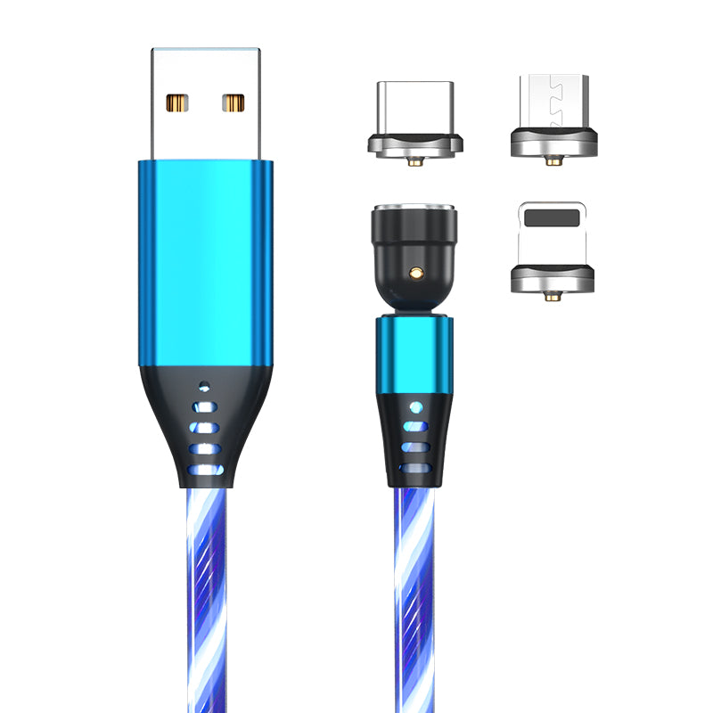 540° Rotating Magnetic LED Charging Cable