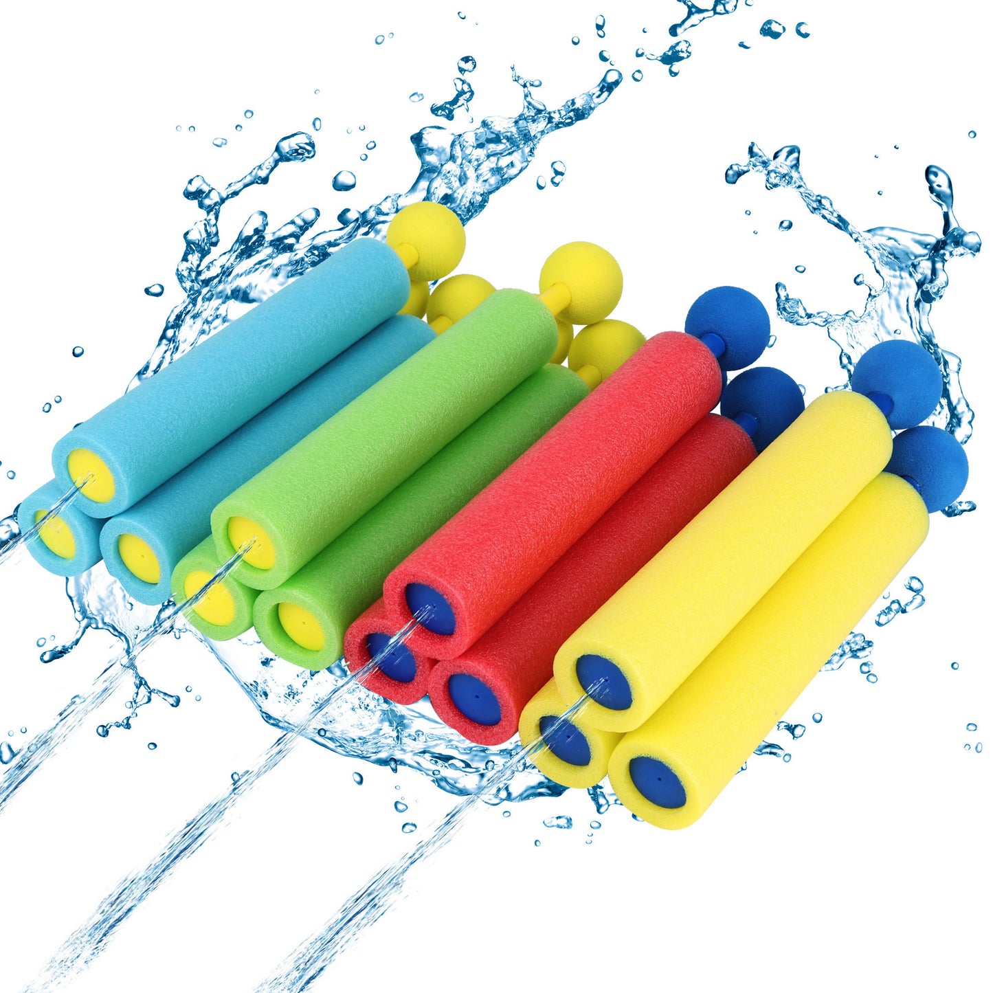 Straight tube foam water play pull-out toy
