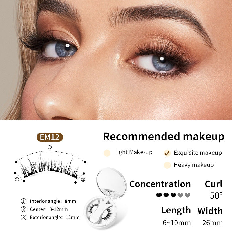 Premium Magnetic False Eyelashes with Integrated Storage & Applicator