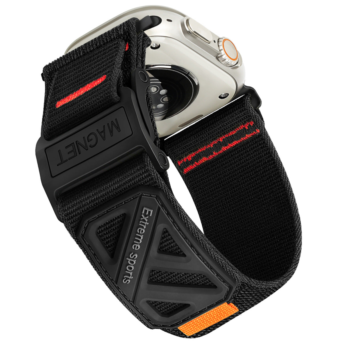 Magnetic Loop Climbing Nylon Canvas Sports Velcro Watch Strap