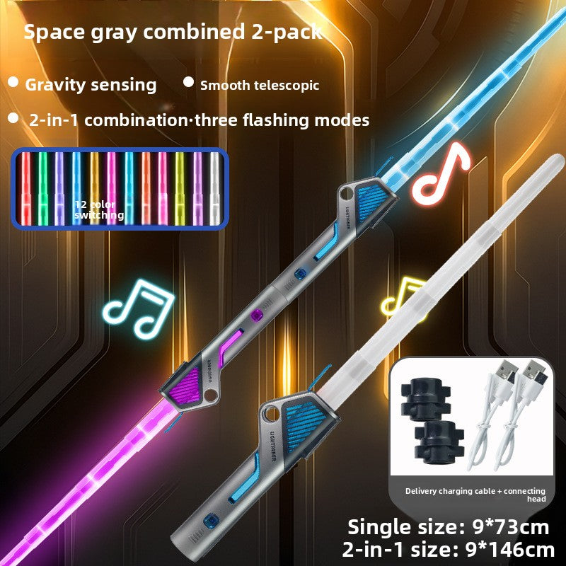 Two-in-one luminous laser sword