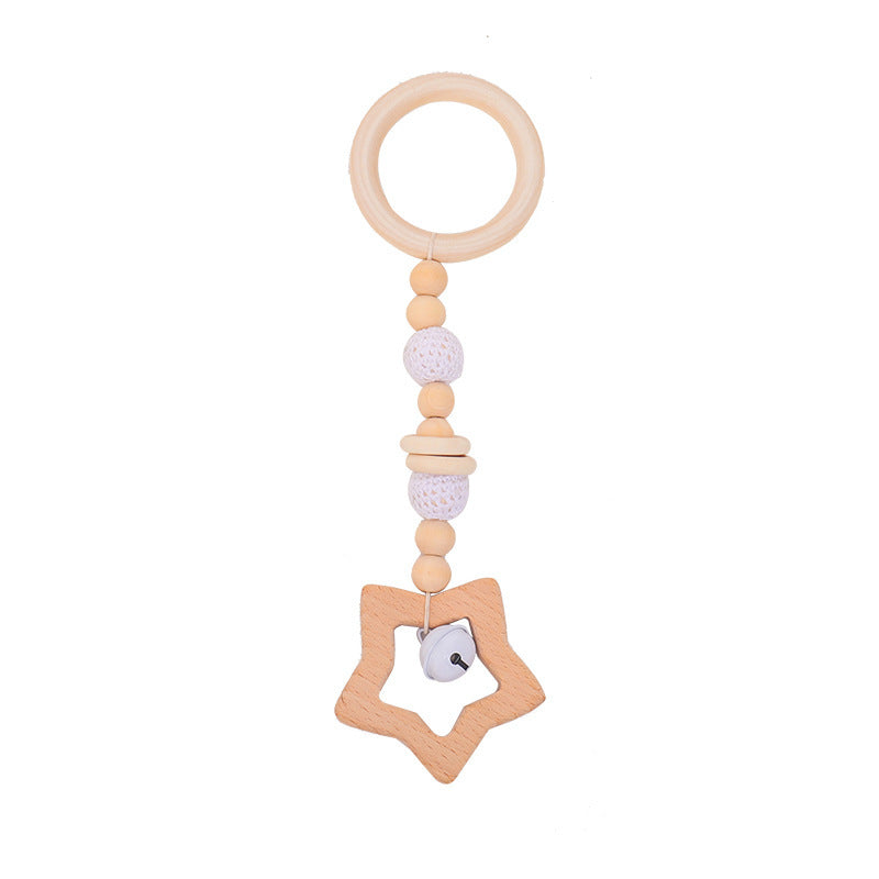 Adjustable Wooden Baby Activity Gym with Bells