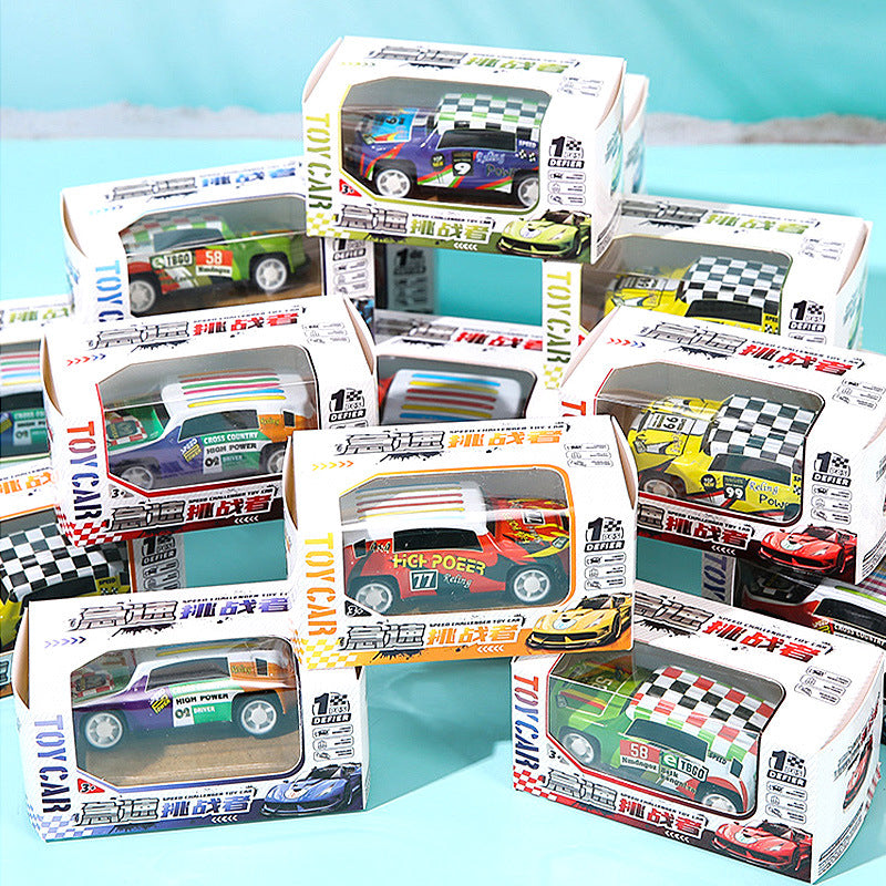 Boxed rebound tin cart children's toys