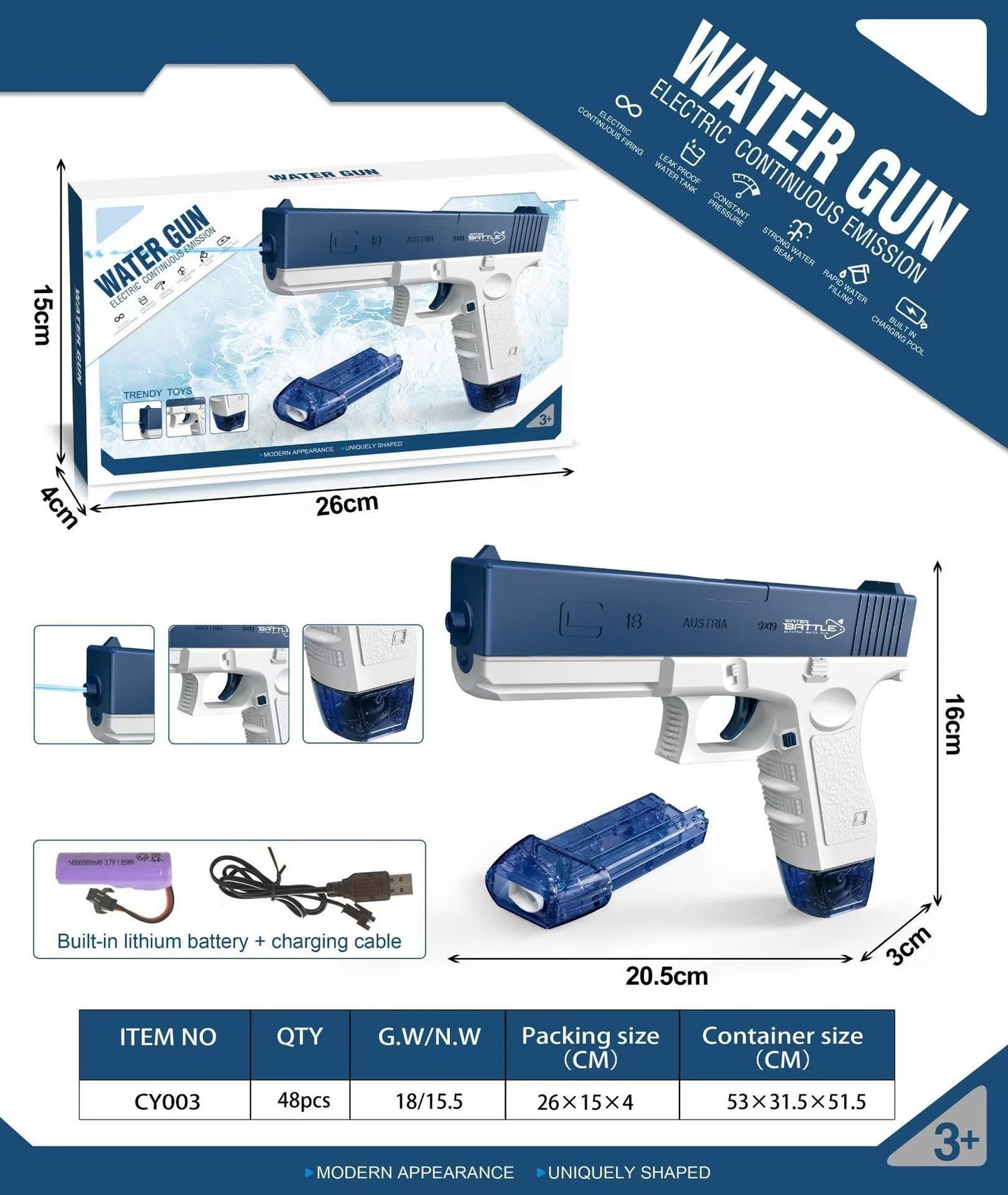 New children's water sprayer water play toy