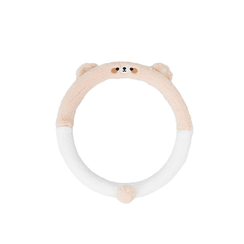 Autumn And Winter Car Steering Wheel Cover Plush Cartoon Thermal