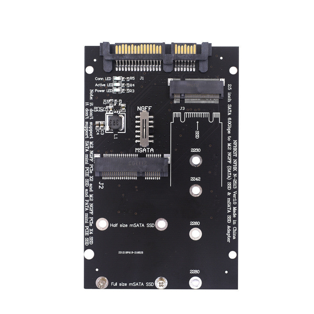 SATA3 to M.2 NGFF / MSATA SSD Conversion Adapter Card