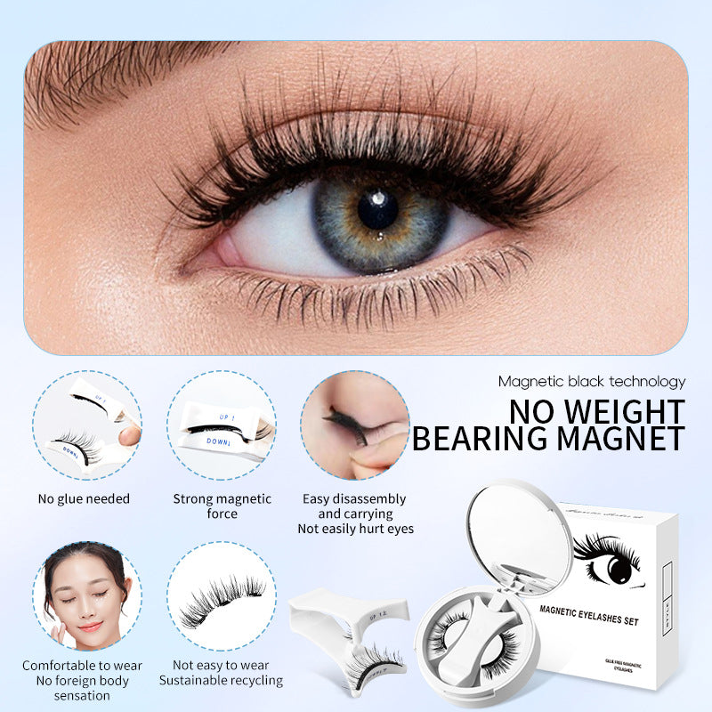 Premium Magnetic False Eyelashes with Integrated Storage & Applicator