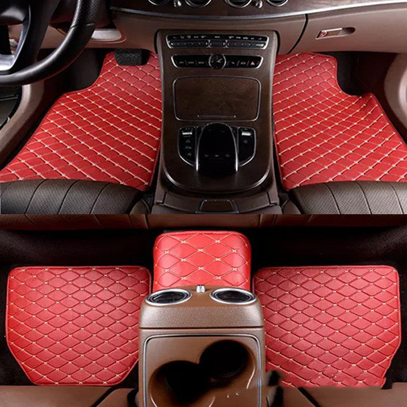 Premium Quilted Leather Universal Car Floor Mat
