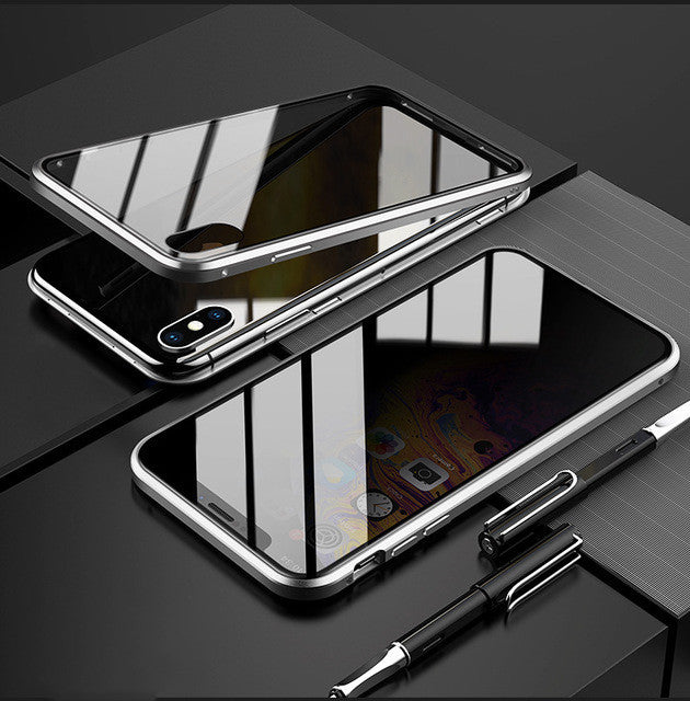 Magnetic Privacy Glass Case for iPhone