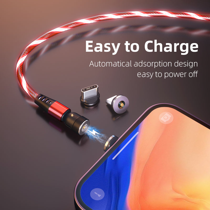540° Rotating Magnetic LED Charging Cable