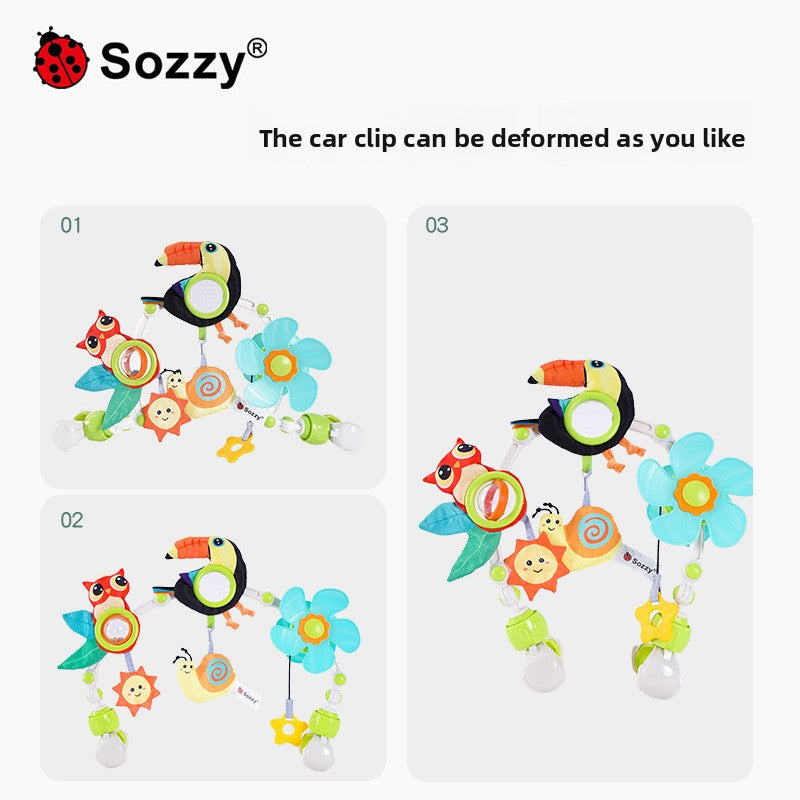 Sozzy Baby Stroller Toy and Crib Accessory for Sensory Development and Infant Engagement