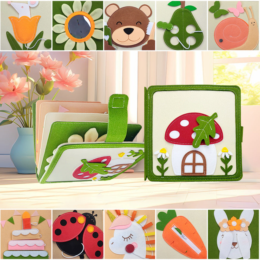 Childrens educational felt activity book