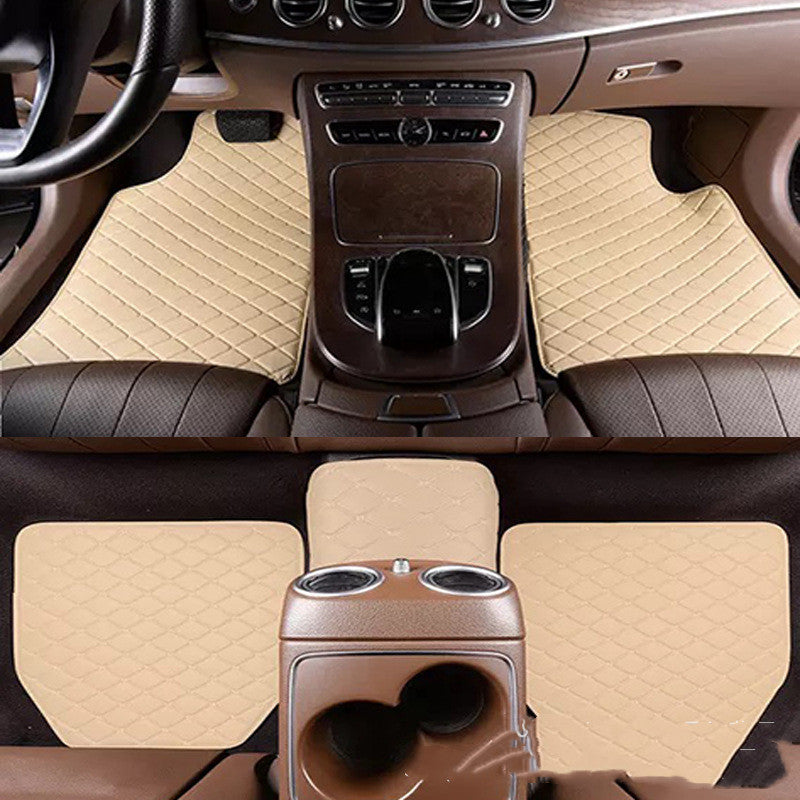 Premium Quilted Leather Universal Car Floor Mat