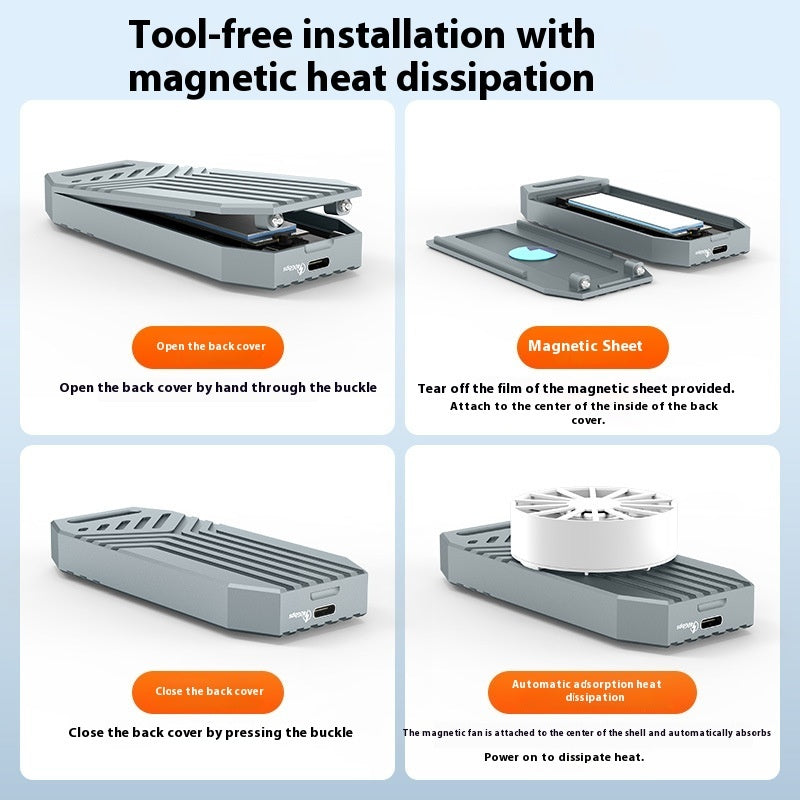 Lightning 4 Compatible Aluminum Case for M.2 NVMe External Solid State Drive Expansion