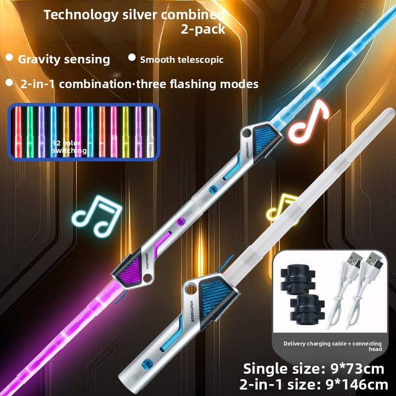 Two-in-one luminous laser sword