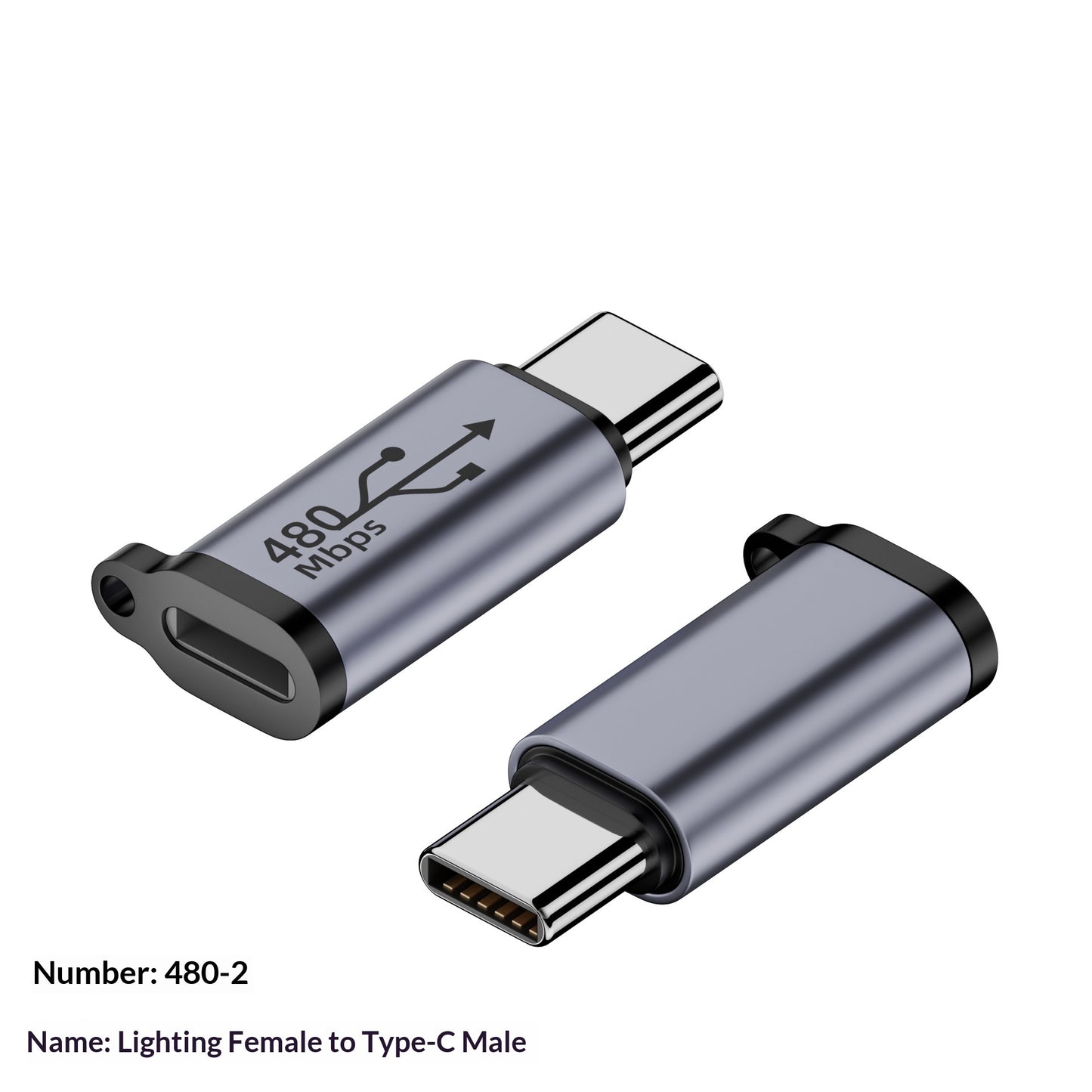 480 Adapter Series: USB to Mini V3/Type-C Adapter with Fast Charging & Data Sync