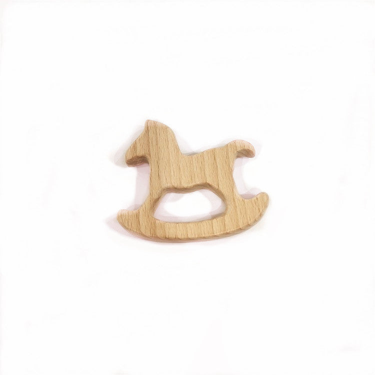 Wooden Baby Rattle Teether Toy with Photo Props