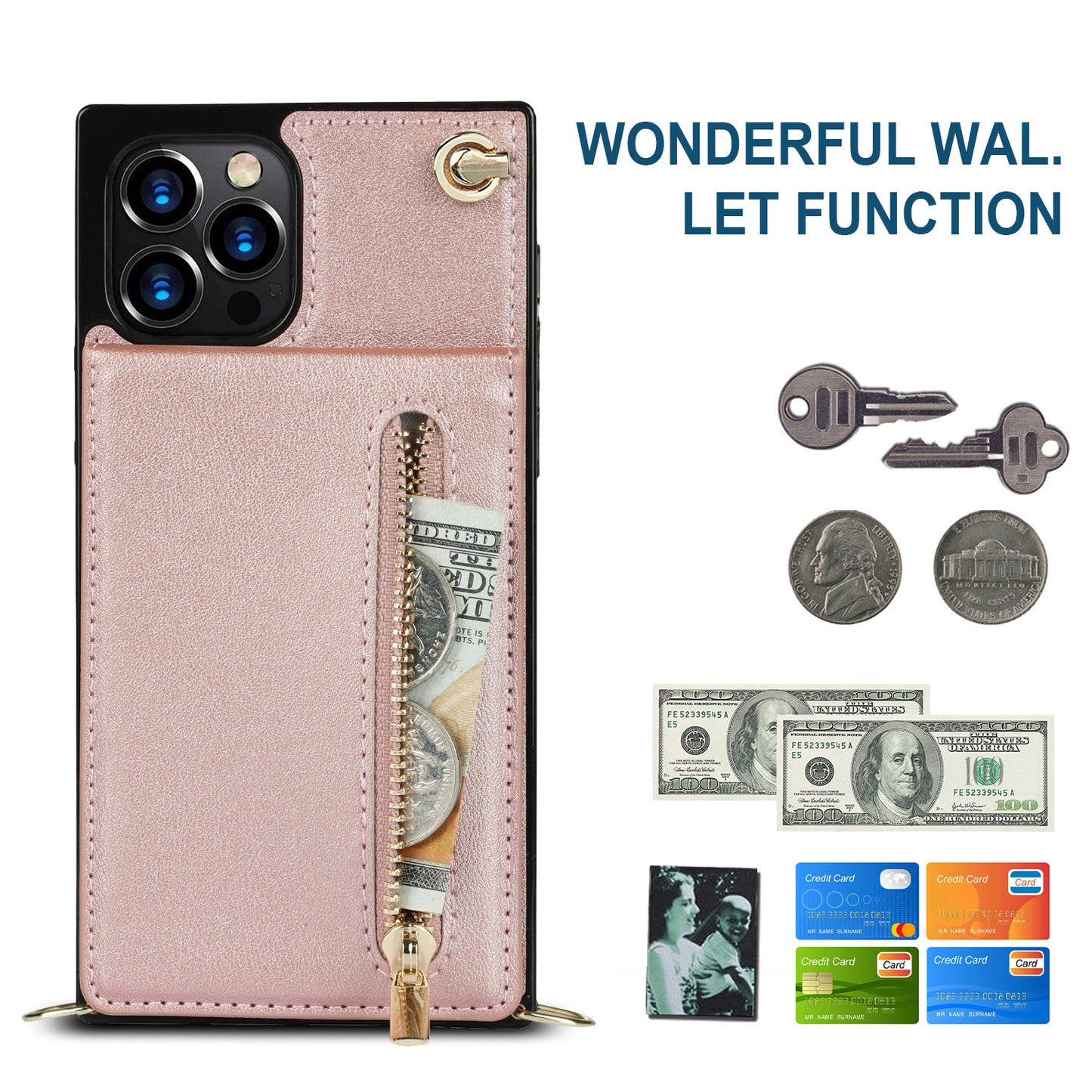 Premium Crossbody Zipper Phone Case