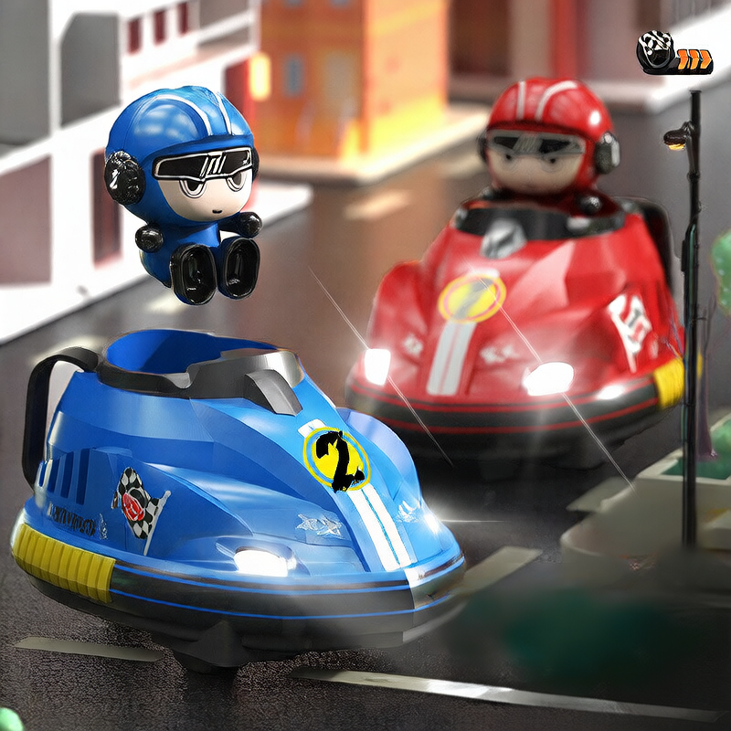 Children's two-person remote-controlled battle bumper cars