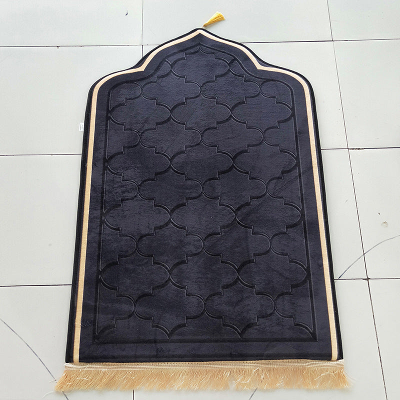 Simple Washable Flannel Printed Sponge Plaid Carpet