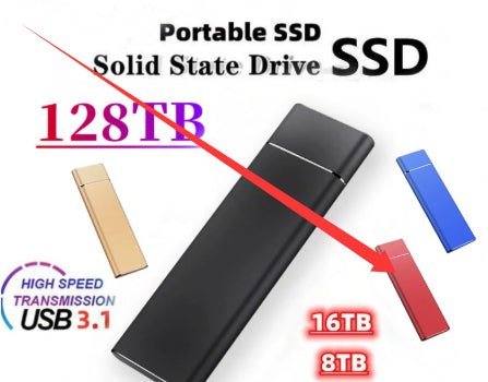 Ultra Slim Portable External Solid State Drive High Speed SSD for Mobile Phone and Computer