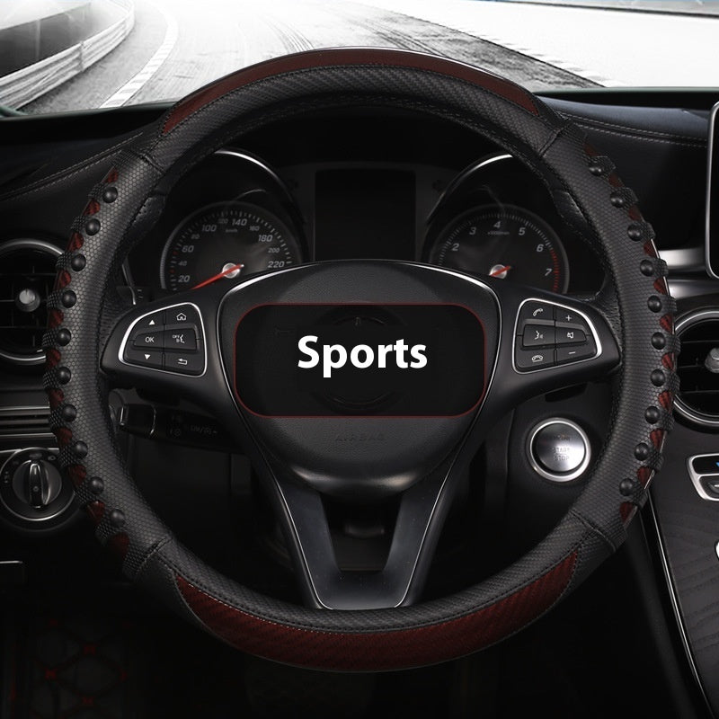 Premium Leather & Silicone Steering Wheel Cover