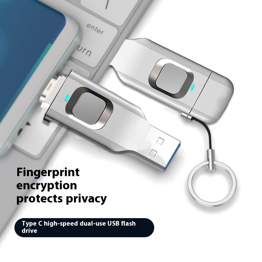 Biometric Fingerprint Encryption USB 3.0 & Type-C Security Data Disk