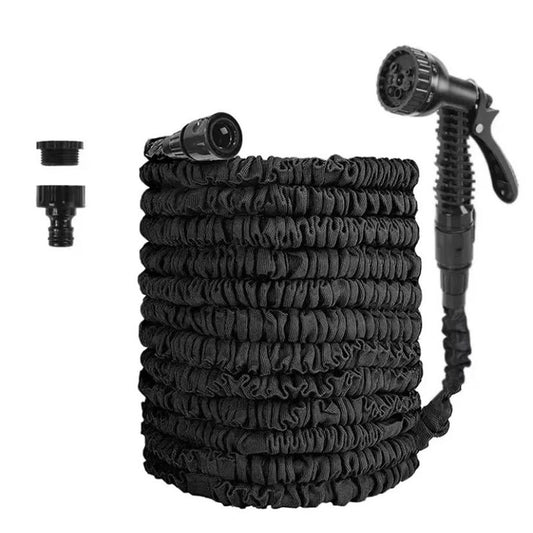 Telescopic Garden Water Hose with 7-Function Spray Gun