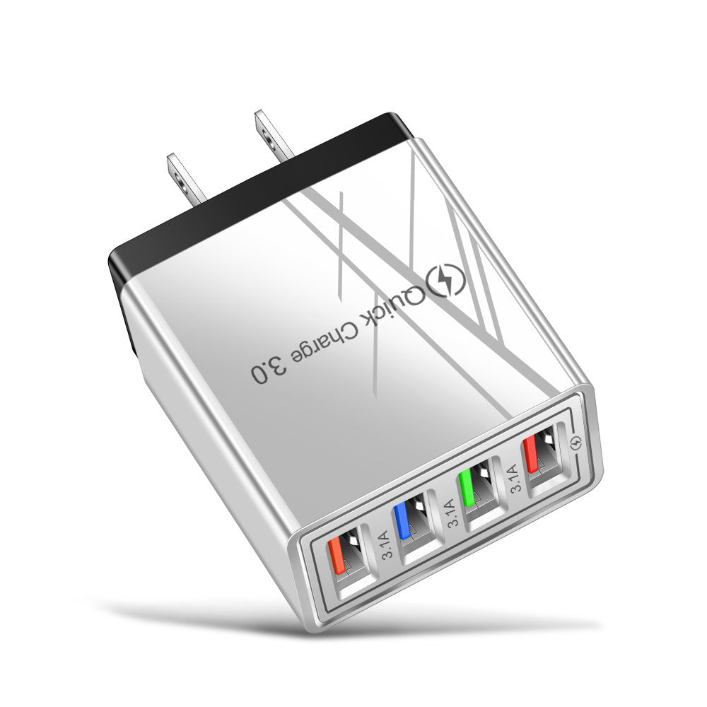 Premium 4-Port USB Wall Charger with Quick Charge 3.0