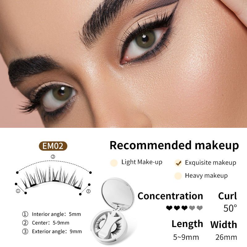 Premium Magnetic False Eyelashes with Integrated Storage & Applicator