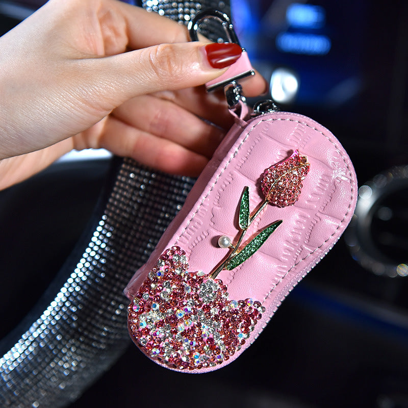 Diamond & Rose Car Key Case