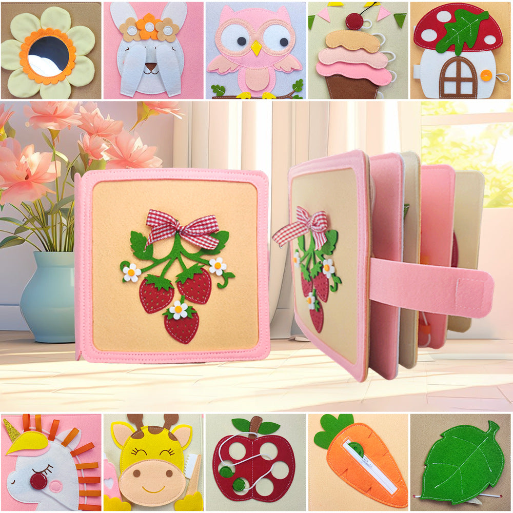 Childrens educational felt activity book
