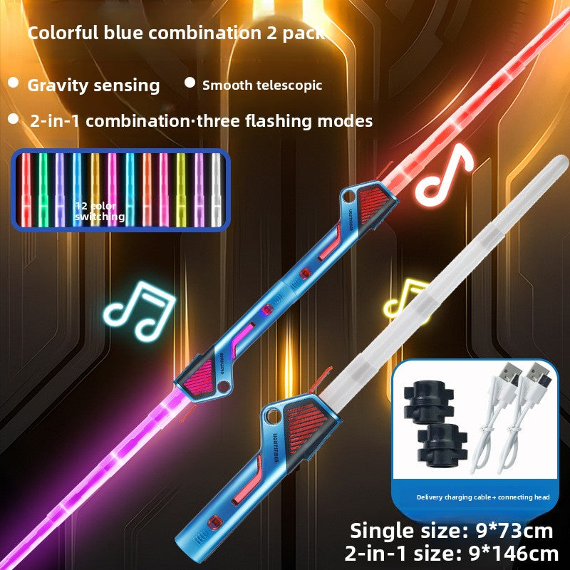 Two-in-one luminous laser sword