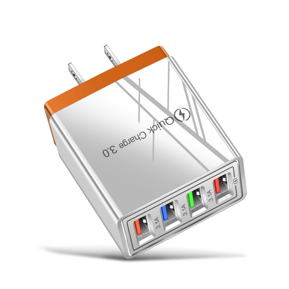 Premium 4-Port USB Wall Charger with Quick Charge 3.0